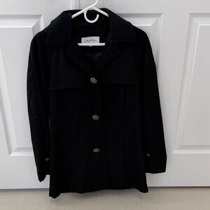 Calvin Klein Casual Modern Minimal Women's Black Trench Coat XS